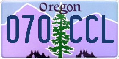 OR license plate 070CCL