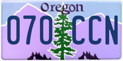 OR license plate 070CCN
