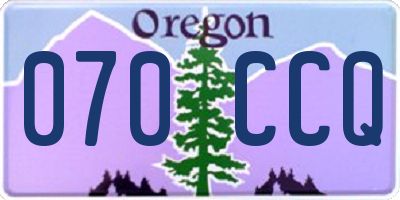 OR license plate 070CCQ