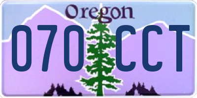 OR license plate 070CCT