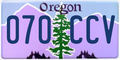 OR license plate 070CCV