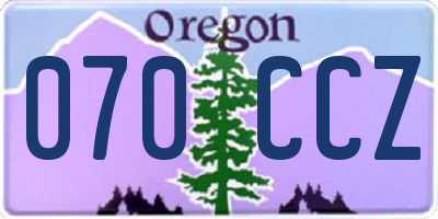 OR license plate 070CCZ
