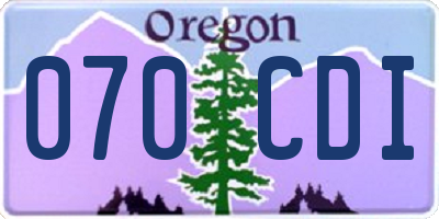 OR license plate 070CDI