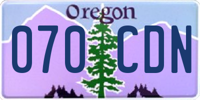 OR license plate 070CDN