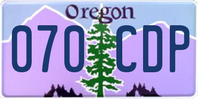 OR license plate 070CDP
