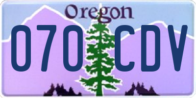 OR license plate 070CDV