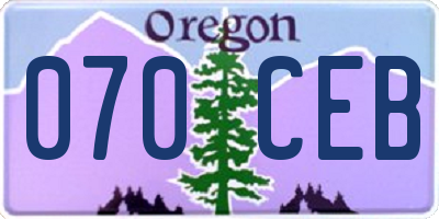 OR license plate 070CEB