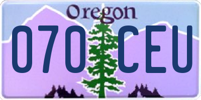 OR license plate 070CEU