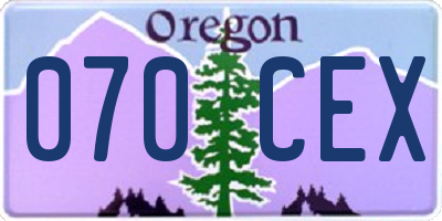 OR license plate 070CEX