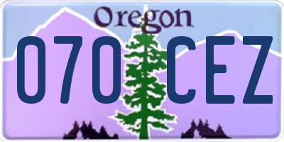 OR license plate 070CEZ
