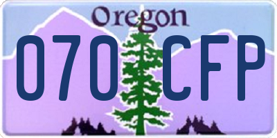 OR license plate 070CFP
