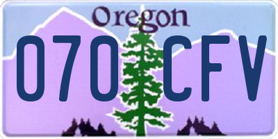 OR license plate 070CFV