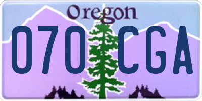 OR license plate 070CGA