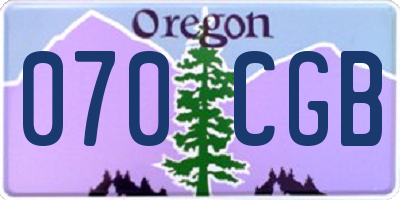 OR license plate 070CGB