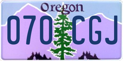 OR license plate 070CGJ