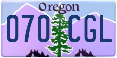 OR license plate 070CGL