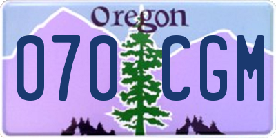 OR license plate 070CGM