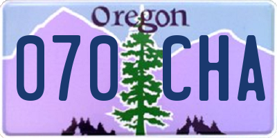 OR license plate 070CHA