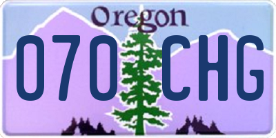 OR license plate 070CHG