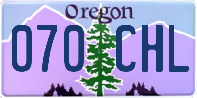 OR license plate 070CHL