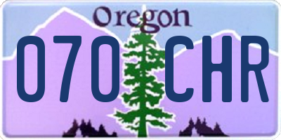 OR license plate 070CHR