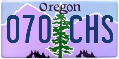 OR license plate 070CHS