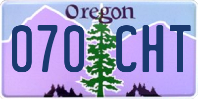 OR license plate 070CHT