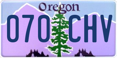 OR license plate 070CHV