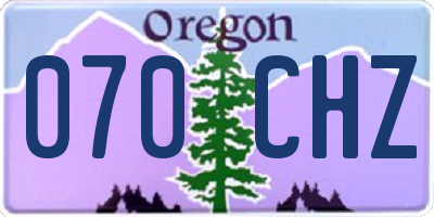 OR license plate 070CHZ