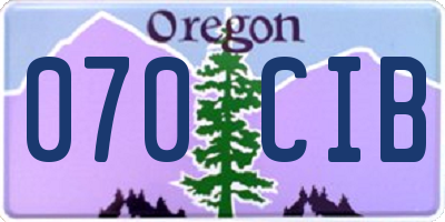 OR license plate 070CIB