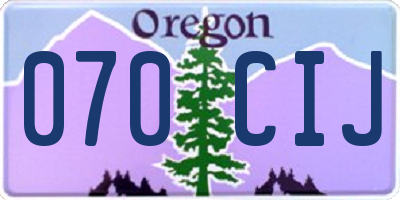 OR license plate 070CIJ
