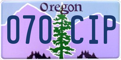 OR license plate 070CIP