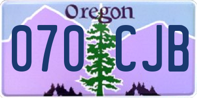 OR license plate 070CJB