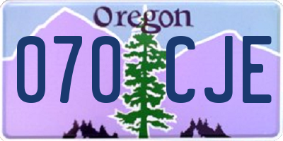OR license plate 070CJE