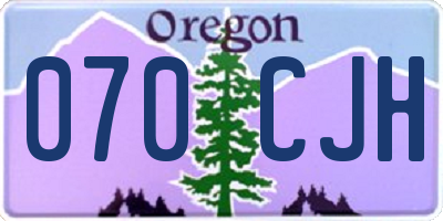 OR license plate 070CJH