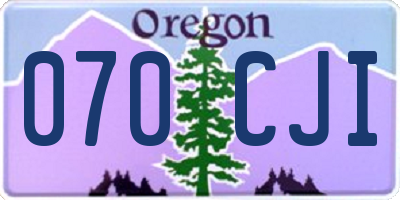 OR license plate 070CJI