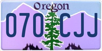 OR license plate 070CJJ