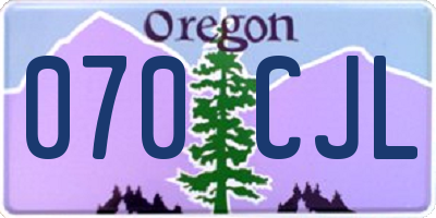 OR license plate 070CJL