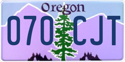 OR license plate 070CJT