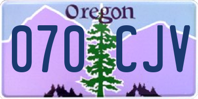 OR license plate 070CJV