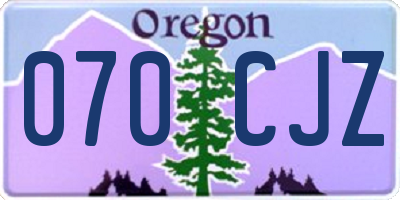 OR license plate 070CJZ