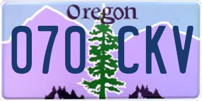 OR license plate 070CKV