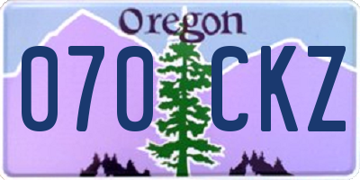 OR license plate 070CKZ