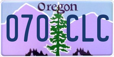 OR license plate 070CLC