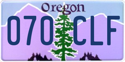OR license plate 070CLF