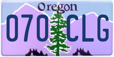 OR license plate 070CLG
