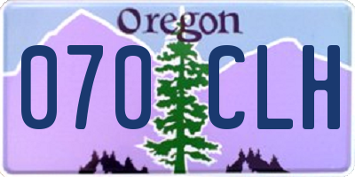OR license plate 070CLH