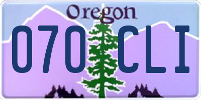 OR license plate 070CLI