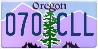 OR license plate 070CLL