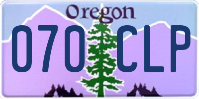 OR license plate 070CLP